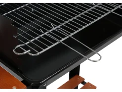 GRILL WĘGLOWY Z PÓŁKĄ BOCZNĄ, RUSZT 48X26.5CM