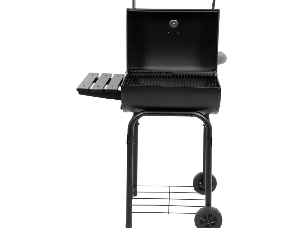 GRILL WĘGLOWY Z POKRYWĄ, RUSZT 47X34CM