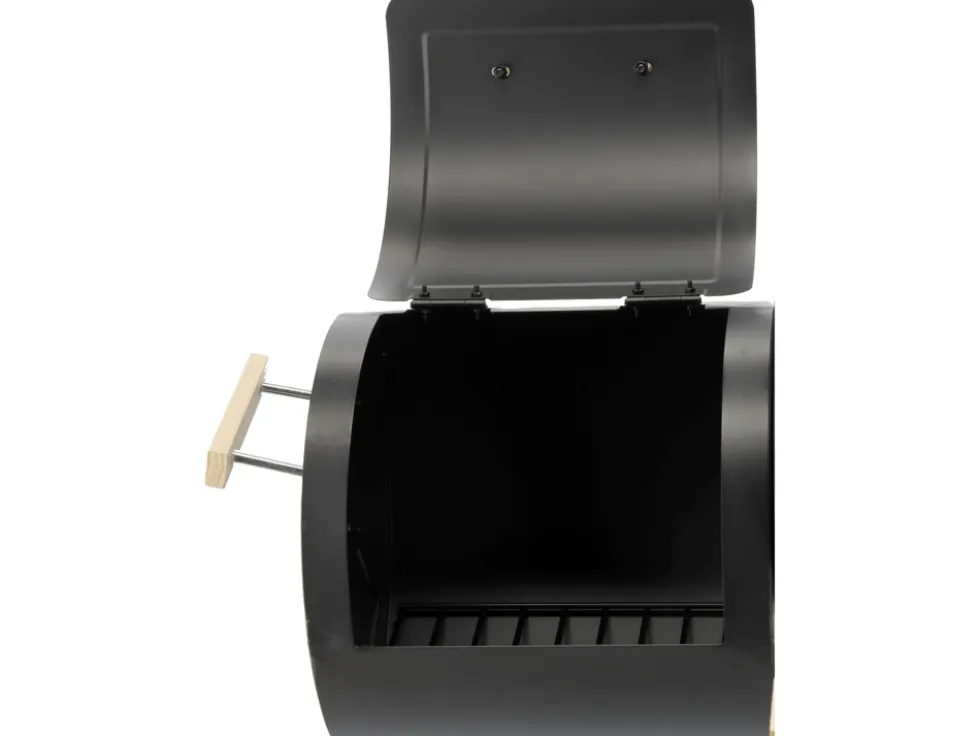 GRILL WĘGLOWY Z WĘDZARNIĄ, RUSZT 60X30CM