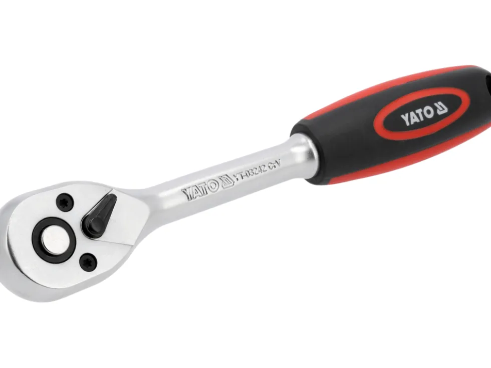 GRZECHOTKA PROSTA Z PŁASKĄ RĘKOJEŚCIĄ 3/8" 90T