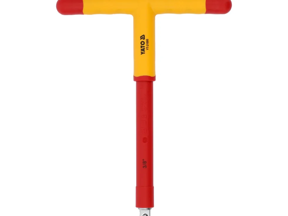 IZOLOWANA RĘKOJEŚĆ TYPU T Z ZABIERAKIEM 3/8" 200MM VDE