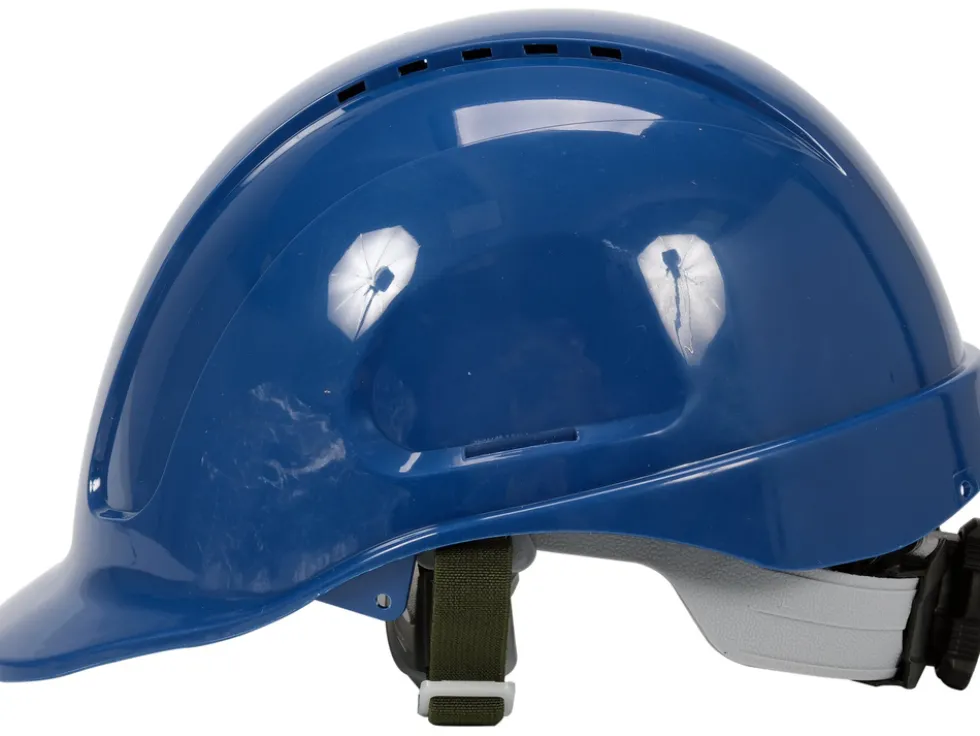 KASK OCHRONNY NIEBIESKI WYSOKI KOMFORT SZYBKA REGULACJA ABS