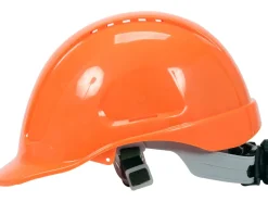 KASK OCHRONNY POMARAŃCZOWY WYSOKI KOMFORT SZYBKA REGULACJA ABS