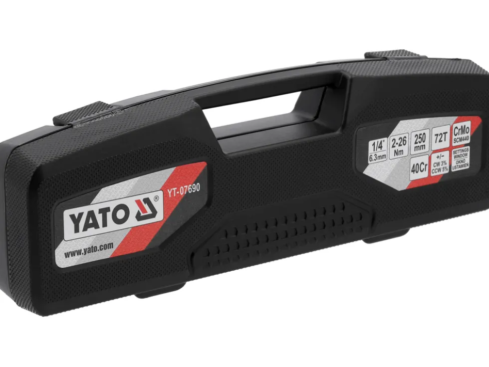 KLUCZ DYNAMOMETRYCZNY 1/4" Z OKNEM NASTAWCZYM ZAKRES 2-26NM