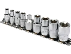 KLUCZE NASADOWE TORX E5-E16, ZESTAW 9 SZT.