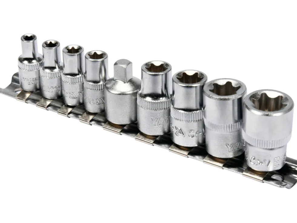 KLUCZE NASADOWE TORX E5-E16, ZESTAW 9 SZT.