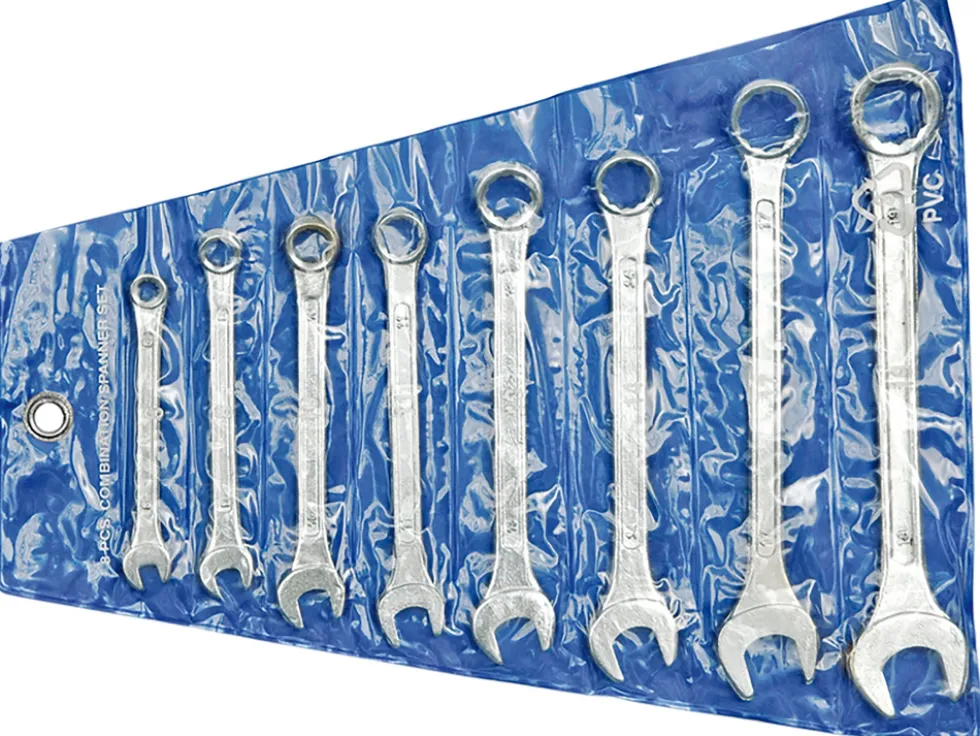 KLUCZE PŁASKO-OCZKOWE, 6-19 MM, ZESTAW 8 SZT. ETUI