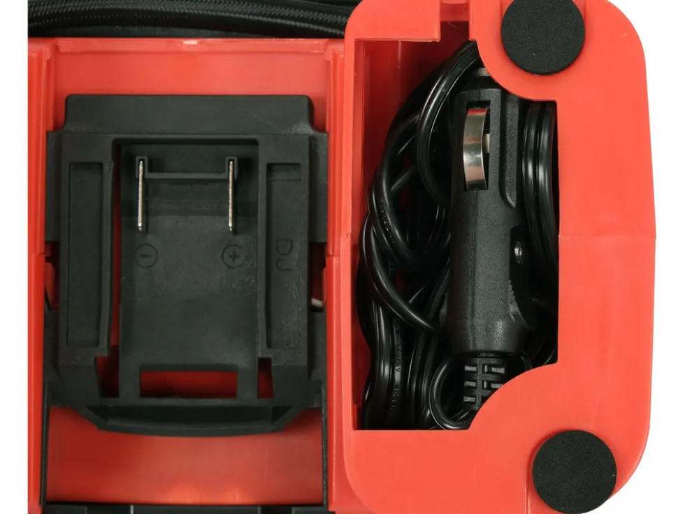 KOMPRESOR SAMOCHODOWY 18V, 11 BAR, 12 L/MIN - AKUMULATOR 3 AH