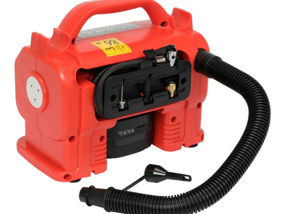 KOMPRESOR SAMOCHODOWY 18V, 11 BAR, 12 L/MIN - AKUMULATOR 3 AH