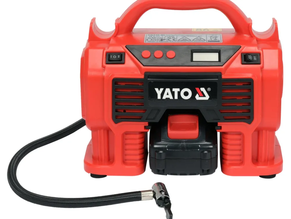 KOMPRESOR SAMOCHODOWY 18V, 11 BAR, 12 L/MIN - AKUMULATOR 3 AH