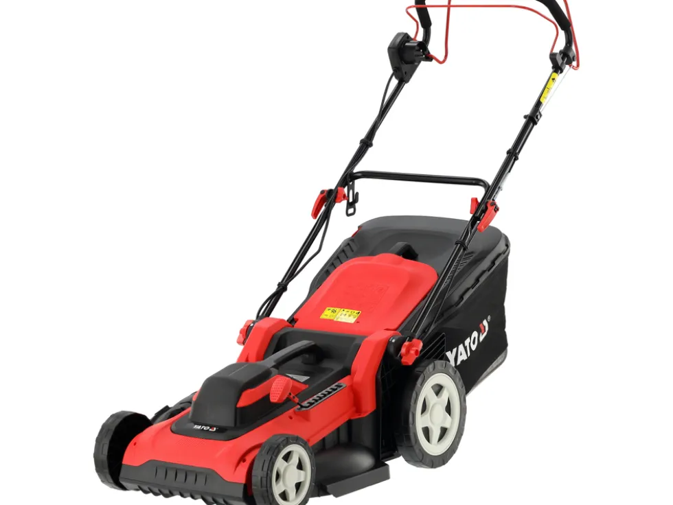 KOSIARKA ELEKTRYCZNA MOC 2000 W, SZEROKOŚĆ 46 CM, NAPĘD, WYRZUT BOCZNY