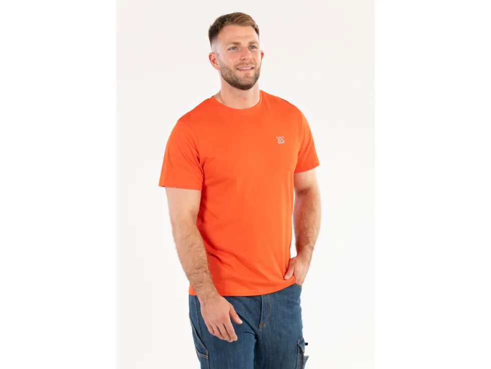 KOSZULKA T-SHIRT BASIC POMARAŃCZOWA ROZM. XL