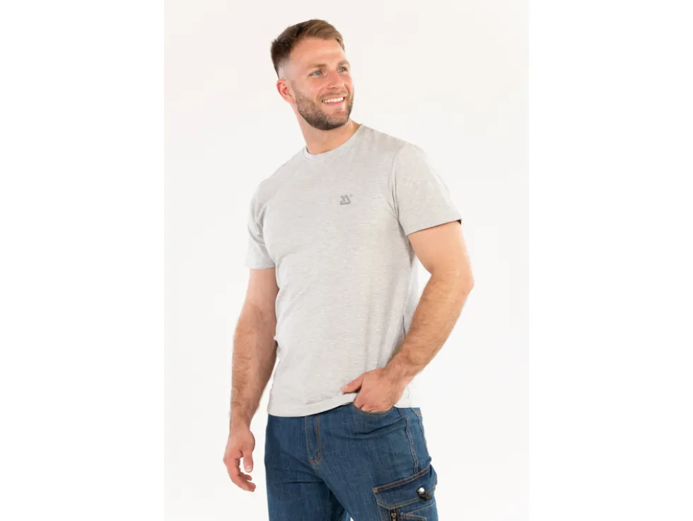 KOSZULKA T-SHIRT SERIA TALL SZARY MELANŻ Z ELASTANEM ROZM. L