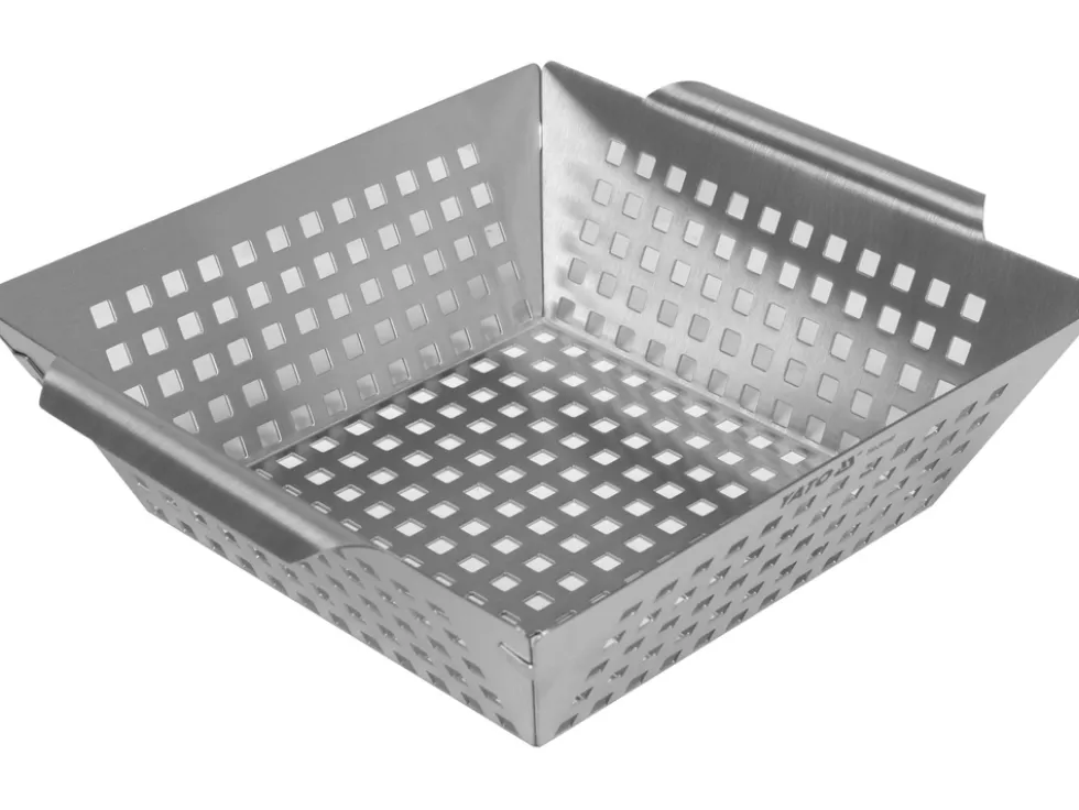 KOSZYK DO GRILLOWANIA, STAL NIERDZEWNA 26 X 22 X 7CM