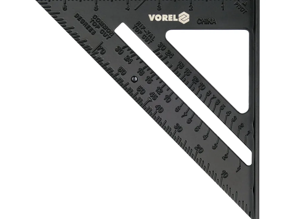 KĄTOWNIK ALUMINIOWY ZE STOPKĄ 250 MM