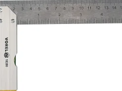 KĄTOWNIK METALOWY 150 MM ZE STOPKĄ I LIBELLĄ