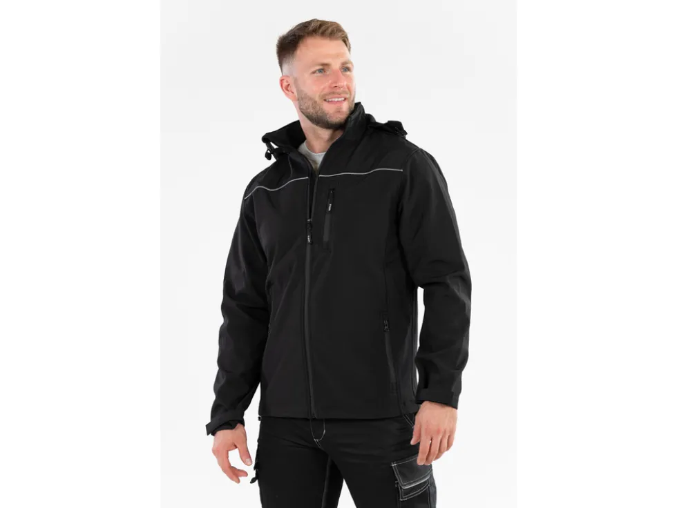 KURTKA SOFTSHELL Z KAPTUREM OBSIDIAN ROZM. L