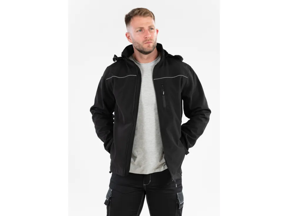 KURTKA SOFTSHELL Z KAPTUREM OBSIDIAN ROZM. XL