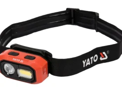LATARKA CZOŁOWA 480LM AKU, CZUJNIK RUCHU, LI-ION 3,7V 1400MAH, IP54, PŁYNNA REGULACJA ŚWIATŁA