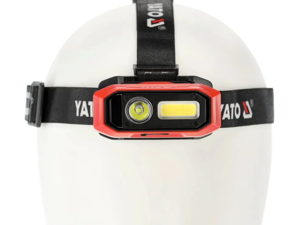 LATARKA CZOŁOWA 800LM, AKU, CZUJNIK RUCHU, LI-ION 3,7V 2200MAH, IP54, PŁYNNA REGULACJA ŚWIATŁA