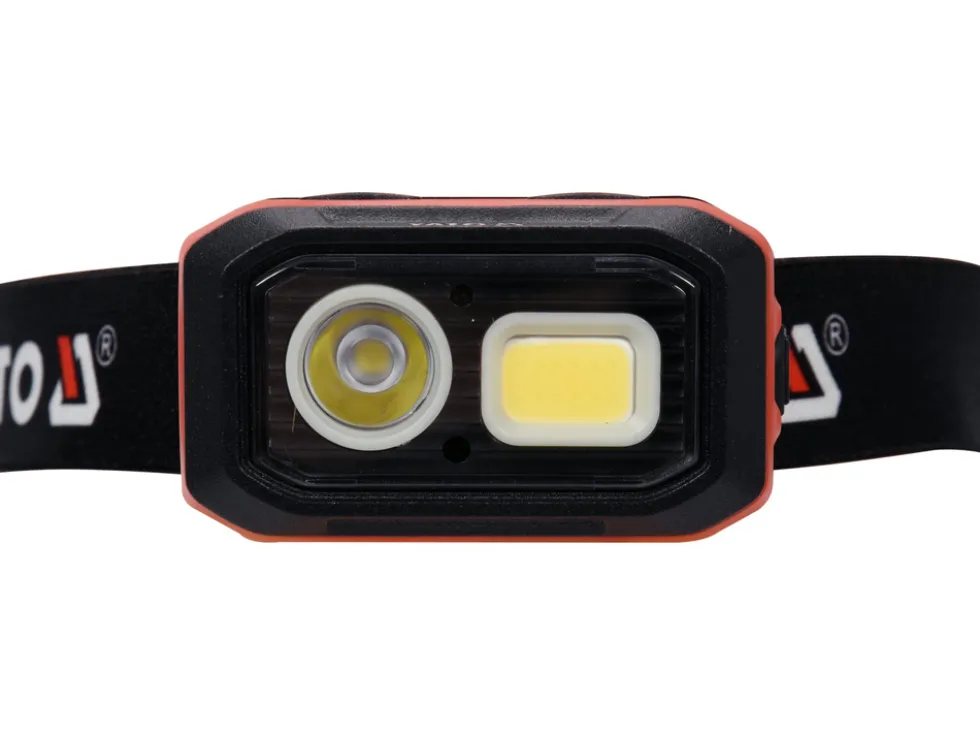 LATARKA CZOŁOWA 500LM, AKU/3XAAA, CZUJNIK RUCHU, LI-ION 3,7V 1000MAH, IP54, PŁYNNA REGULACJA ŚWIATŁA