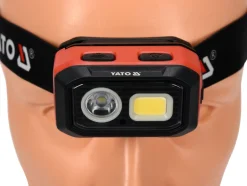 LATARKA CZOŁOWA 500LM, AKU/3XAAA, CZUJNIK RUCHU, LI-ION 3,7V 1000MAH, IP54, PŁYNNA REGULACJA ŚWIATŁA