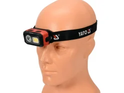 LATARKA CZOŁOWA 500LM, AKU/3XAAA, CZUJNIK RUCHU, LI-ION 3,7V 1000MAH, IP54, PŁYNNA REGULACJA ŚWIATŁA