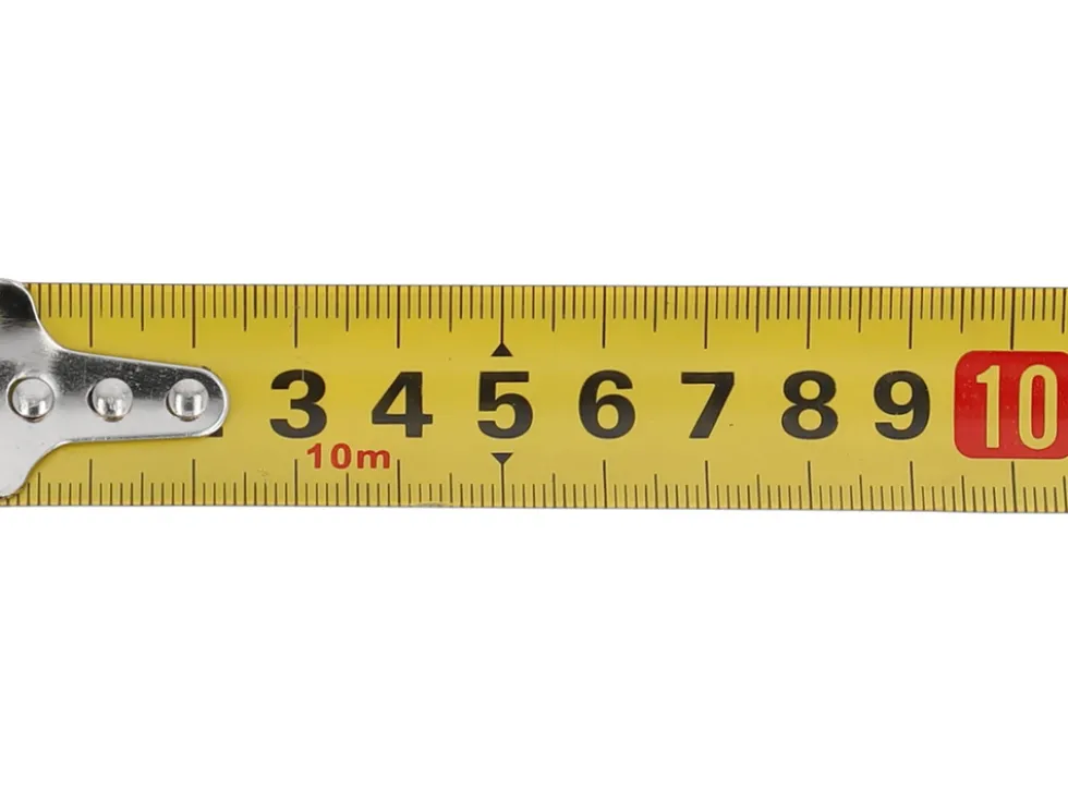 MIARA ZWIJANA ŻÓŁTO-CZARANA 10 M X25 MM
