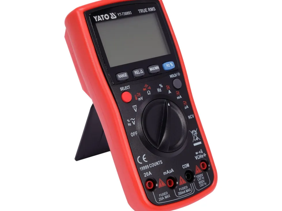 MIERNIK CYFROWY TRUE RMS Z AUTOMATYCZNYM ZAKRESEM LCD 19999