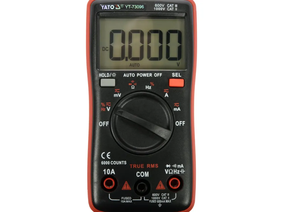 MIERNIK CYFROWY TRUE RMS Z AUTOMATYCZNYM ZAKRESEM LCD 6000