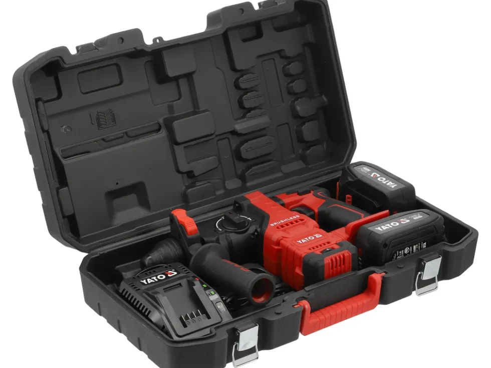 MŁOTOWIERTARKA 18V + 2X4AH (BL MOTOR) SILNIK BEZSZCZOTKOWY, 2 AKUMULATORY 4