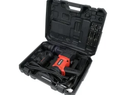 MŁOT UDAROWO-OBROTOWY SDS+ 1100W, 3 FUNKCJE (KUCIE, WIERCENIE Z UDAREM I BEZ UDARU), W KOMPLECIE WIERTŁA I DŁUTA