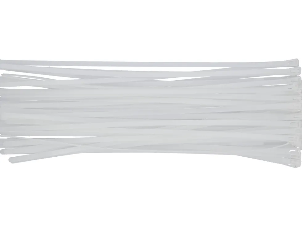 OPASKI PLASTIKOWE, ROZPINANE 7,6X450MM 50SZT. BIAŁ