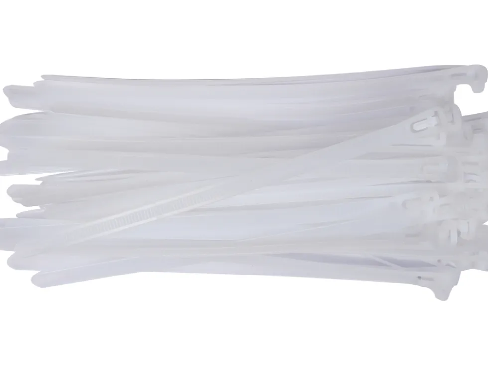 OPASKI PLASTIKOWE, ROZPINANE 7,6X200MM 50SZT. BIAŁ