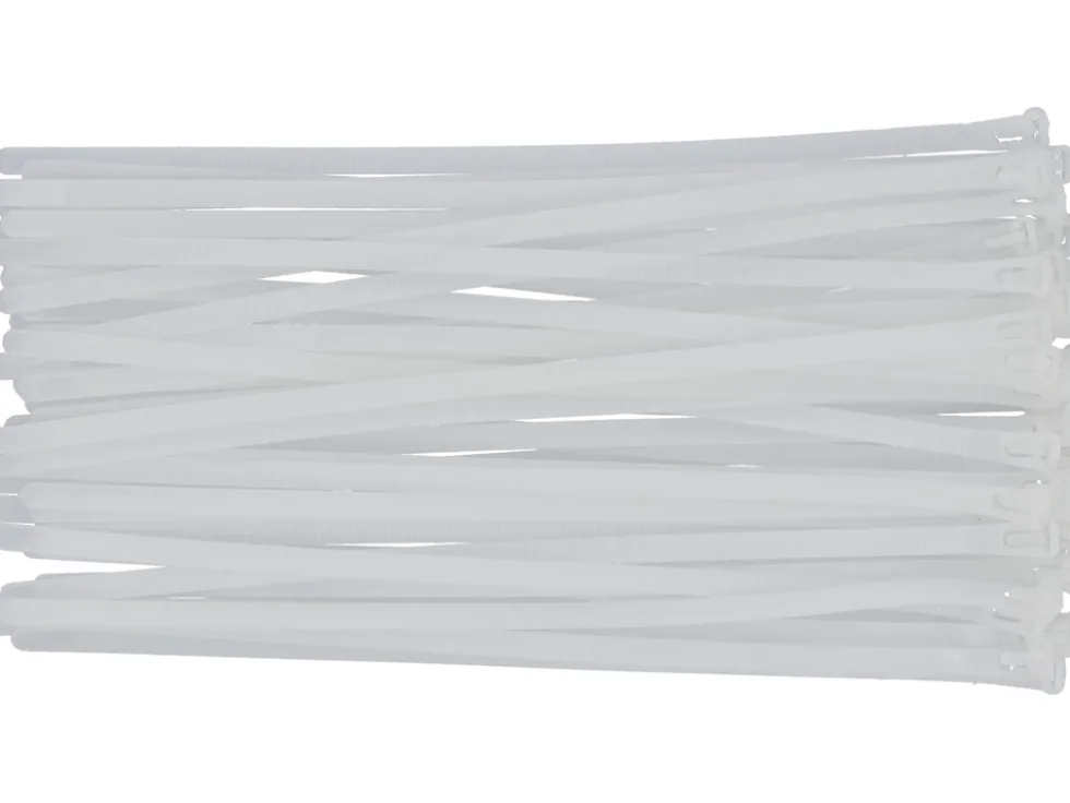 OPASKI PLASTIKOWE, ROZPINANE 7,6X300MM 50SZT. BIAŁ