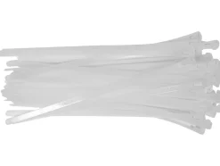 OPASKI PLASTIKOWE, ROZPINANE 7,6X250MM 50SZT. BIAŁ