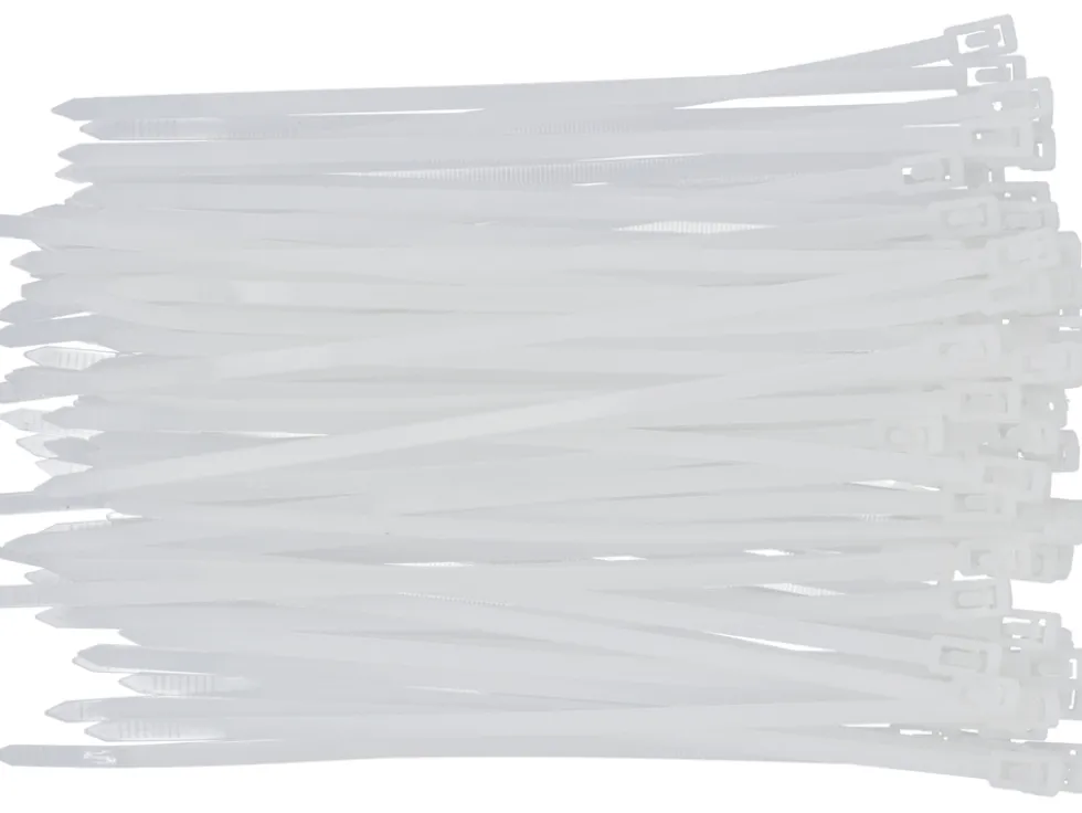 OPASKI PLASTIKOWE, ROZPINANE 4,8X200MM 100SZT.BIAŁ