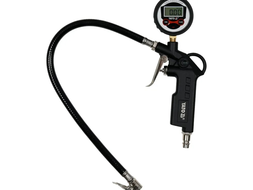 PISTOLET DO POMPOWANIA Z MANOMETREM LCD.