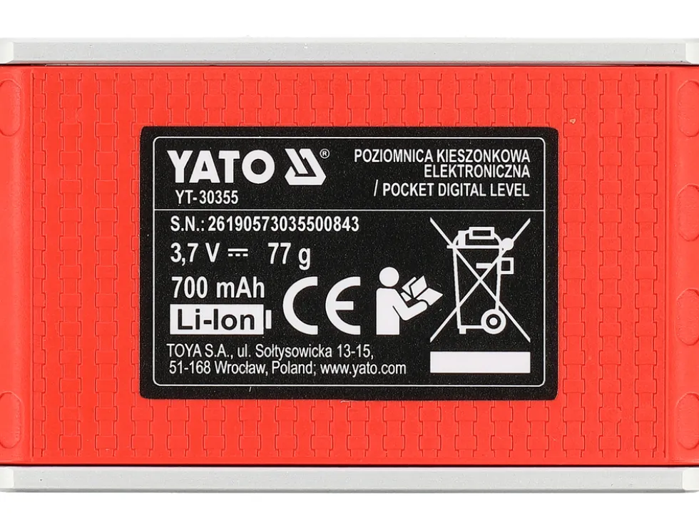 POZIOMNICA ELEKTRONICZNA KIESZONKOWA
