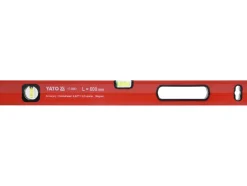 POZIOMNICA MAGNETYCZNA 600 MM, PROFIL ALUMINIOWY, LAKIEROWANY, DWIE LIBELLE, UCHWYT, DOKŁADNOŚĆ 0,5 MM/M