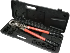 PRASKA HYDRAULICZNA RĘCZNA DO ZACISKANIA ZŁĄCZEK PEX-AL-PEX PLUS 8 MATRYC