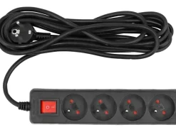 PRZEDŁUŻACZ ELEKTRYCZNY 4 GNIAZDA 5M Z WYŁ.
