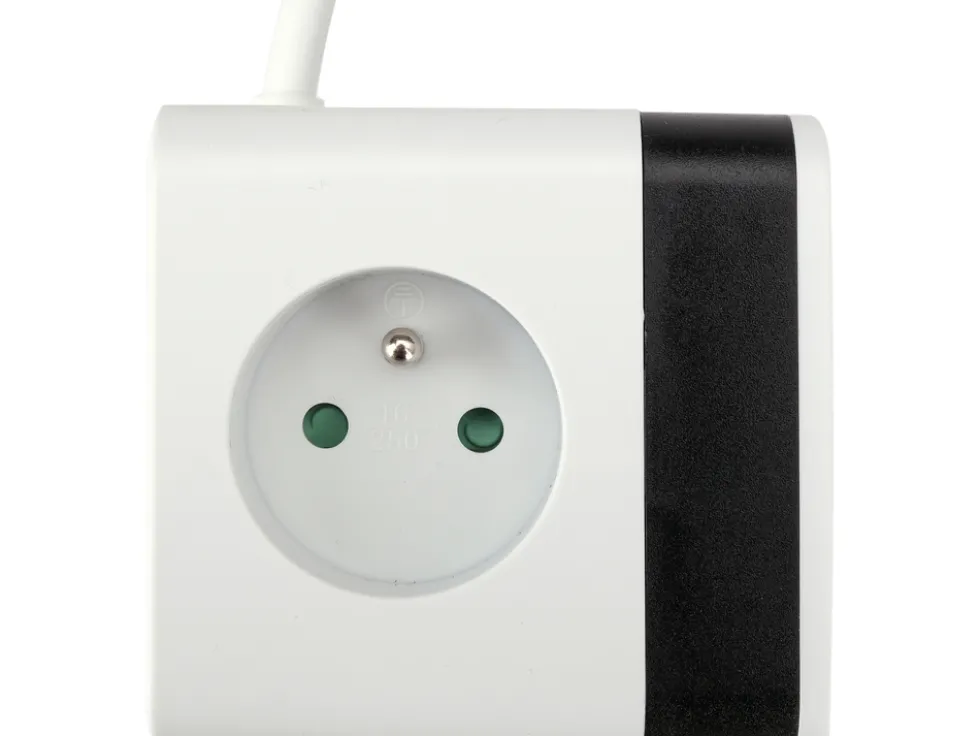 PRZEDŁUŻACZ KOSTKA Z USB 3 GNIAZDA Z/U 1,5M