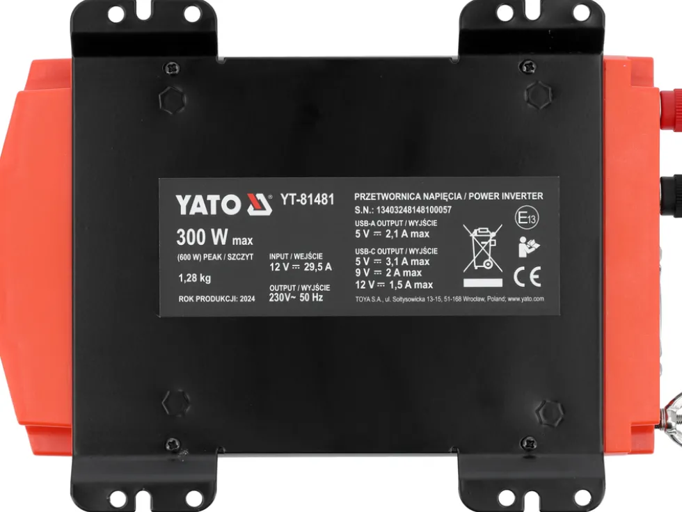 PRZETWORNICA NAPIĘCIA 12/230V 300W CZYSTY SINUS