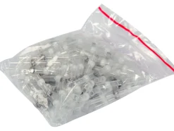 PRZEZROCZYSTA WODOODPORNA KOSZULKA TERMOKURCZLIWA Z CYNĄ NA PRZEWÓD 0,25-0,34MM2 W OPAKOWANIU 100 SZTUK