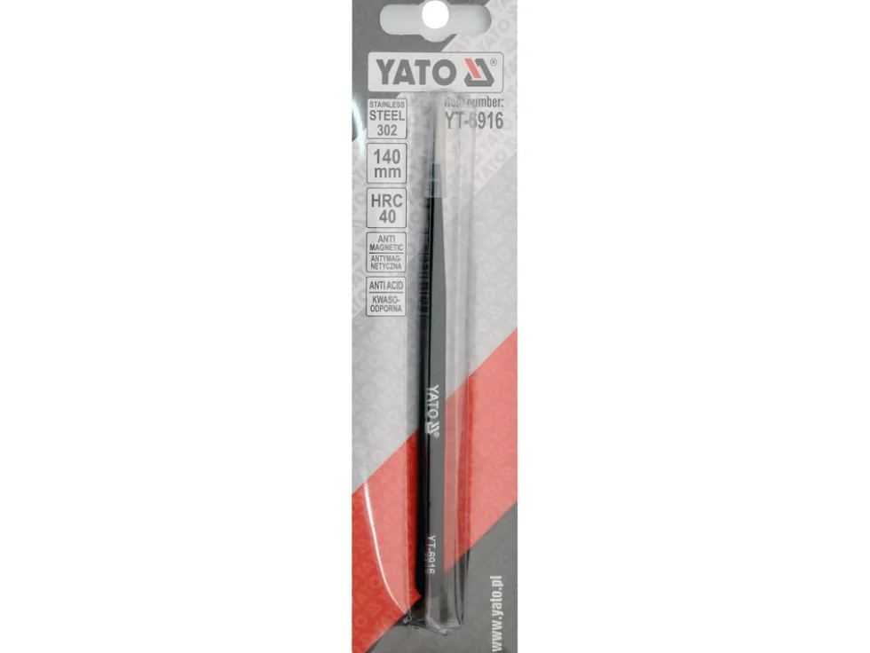 PĘSETA PROSTA ANTYSTATYCZNA 140 MM POWLEKANA