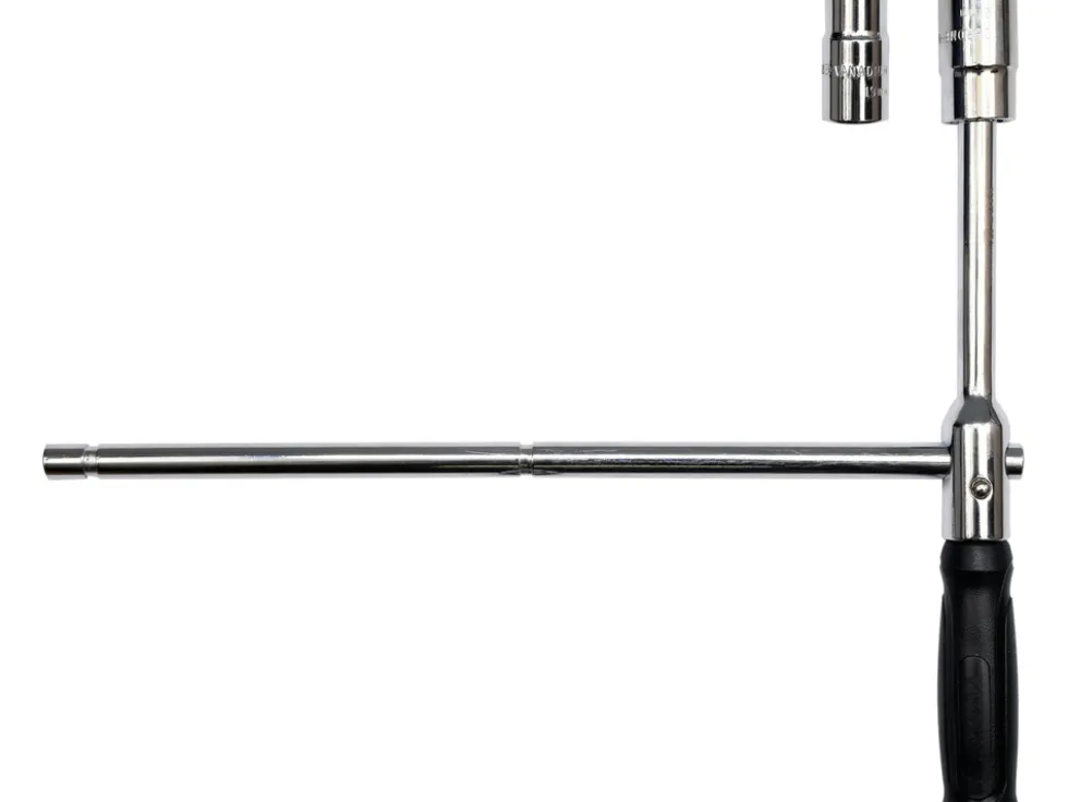 SKŁADANY KLUCZ DO KOŁ SAMOCHODOWYCH W ETUI. NASADKI 17MM, 19MM, 21MM, 23MM
