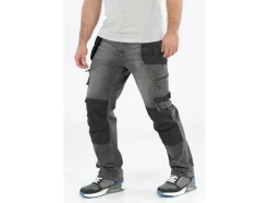 SPODNIE ROBOCZE MONTERSKIE STRETCH JEANS STEEL GREY ROZM. L/XL