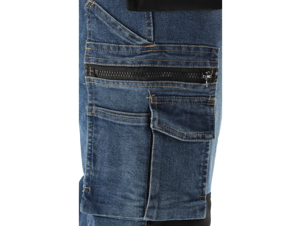 SPODNIE ROBOCZE MONTERSKIE STRETCH JEANS DARK BLUE ROZM. XL