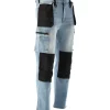 SPODNIE ROBOCZE MONTERSKIE STRETCH JEANS LIGHT BLUE ROZM. XL